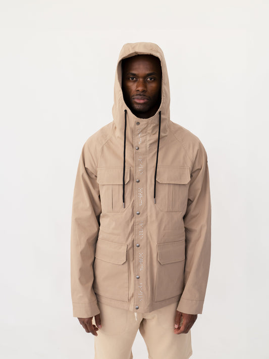Hooded Jacket OSTRICH BRAILLE